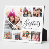 Plaque Photo Besties Script 7 Photo Best Friends Collage Heart (Côté)