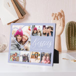 Plaque Photo Besties Script 7 Photo Best Friends Collage Heart<br><div class="desc">Un cadeau spécial, mémorable en plaque photo multiple pour les besties. Le design comprend sept photos de montage grille pour afficher vos propres photos d'amis. "Besties" s'affiche dans une typographie stylisée. Une simple forme cardiaque est affichée sur l'une des photos. Envoyez un cadeau mémorable et spécial à vous-même et à...</div>