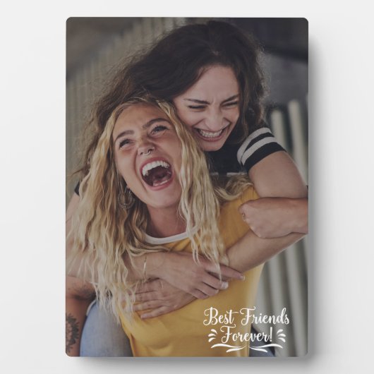 Plaque Photo Besties Script superposition Amitié Photo (Devant)