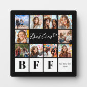 Plaque Photo Besties Ten Photo Collage Script moderne BBF (Devant)