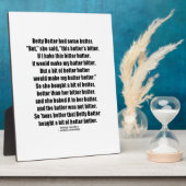Plaque Photo Betty Botter Better Butter (Côté)