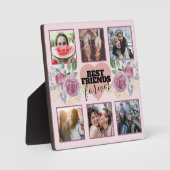 Plaque Photo BFF Blush Pink Photo Collage Floral (Recto)