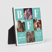 Plaque Photo BFF Turquoise Besties Photo Collage (Recto)