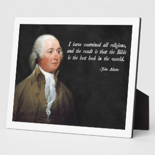 Plaque Photo Bible de John Adams