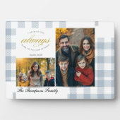 Plaque Photo Bible Verse Blue Family Photo Collage Scripture (Devant)