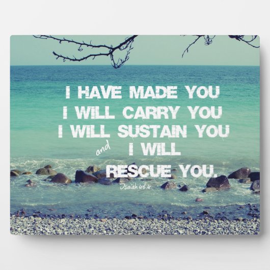 Plaque Photo Bible Verse Écriture (Devant)