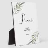 Plaque Photo Bible verset sur Paix John Écriture feuille (Côté)