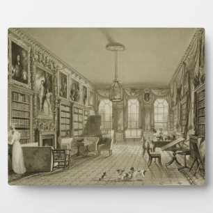 Plaque Photo Bibliothèque en salle, Cassiobury Park, vers 1815,