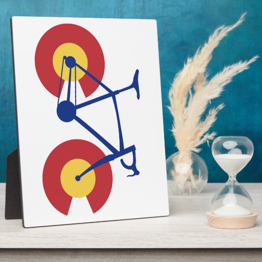 Plaque Photo Bicyclette Drapeau du Colorado (Côté)