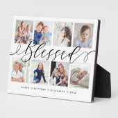 Plaque Photo Bienheureuse calligraphie moderne | Collage de pho (Côté)