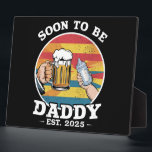 Plaque Photo Bientôt Être Papa 2025 Première Fois Papa 2025 Rét<br><div class="desc">Bientôt Être Papa 2025 Première Fois Papa 2025 Rétro Nouveau Papa</div>