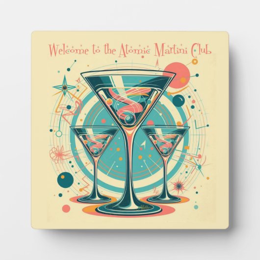 Plaque Photo Bienvenue À Atomic Martini Club Triple Play (Devant)