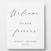 Plaque Photo Bienvenue À Ellesmere, Notre Mariage Éternel (Devant)