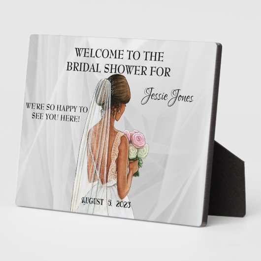 Plaque Photo Bienvenue à la fête de mariage avec texte et image (Côté)