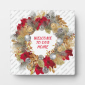 Plaque Photo BIENVENUE À NOTRE MAISON | Noël (Devant)