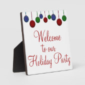 Plaque Photo Bienvenue à notre table de Buffalo Plaid (Recto)