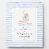 Plaque Photo Bienvenue de l'Ours Bleu marin (Devant)