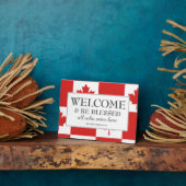 Plaque Photo BIENVENUE Drapeau DU CANADA (Côté)