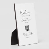Plaque Photo Bienvenue Galerie de Mariages de code QR (Côté)