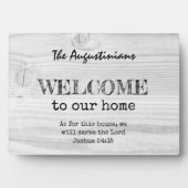 Plaque Photo BIENVENUE Rustique chrétienne (Devant)