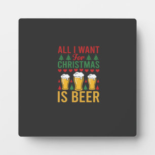 Plaque Photo Bière de Noël Boire pendant les Fêtes