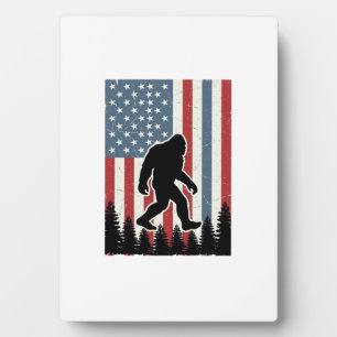 Plaque Photo Bigfoot Drapeau Américain Vintage Vector Design de