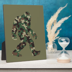 Plaque Photo Bigfoot Sasquatch Camo