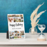 Plaque Photo Birthday Personalized 24 Photo Collage<br><div class="desc">Create your own personalized 24 photo collage plaque for birthday</div>