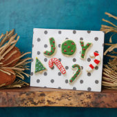 Plaque Photo Biscuits de Noël de joie (Côté)