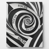 Plaque Photo Black and White Spiral "Focus" (Devant)