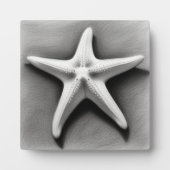Plaque Photo Black and White Starfish (Devant)