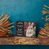 Plaque Photo Black Bunny Paws Végétation Photo Mémorial Rabbit (Côté)