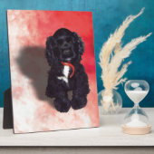Plaque Photo Black Cocker Spaniel Puppy - Abby (Côté)