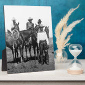 Plaque Photo Black Cowboys À Bonham Texas 1890 (Côté)