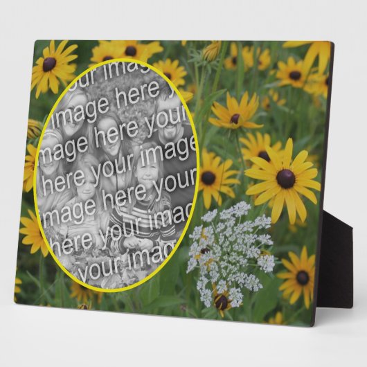 Plaque Photo Black Eyed Susan Field Ajouter votre propre photo (Côté)