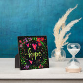 Plaque Photo Black Floral Inspiration Hope (Insitu)