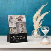 Plaque Photo Black Forever In Our Hearts Pet Photo Collage (Côté)