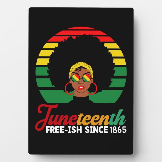 Plaque Photo Black Freedom Free Ish depuis 1865 Junetdix (Devant)