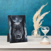 Plaque Photo Black German Shepherd (Côté)