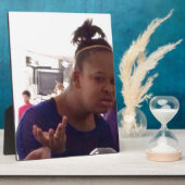 Plaque Photo Black girl quel mème (Côté)