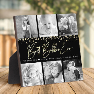 Plaque Photo Black Gold 6 Collage de photos Meilleure Bubbie Ev