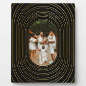 Plaque Photo Black Gold Custom Photo Famille (Devant)