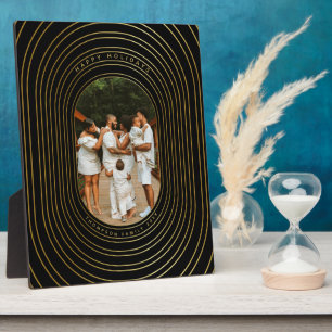 Plaque Photo Black Gold Custom Photo Famille