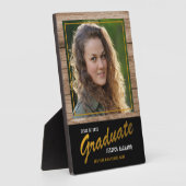 Plaque Photo Black Gold Graduation Photo Keepsaké Bois Brown (Côté)