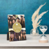 Plaque Photo Black Gold Photo Collage Happy Graduation (Côté)
