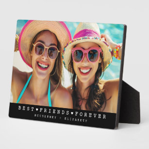 Plaque Photo Black Modern Besties Amitié Coeur Photo