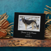 Plaque Photo Black Silver Frame Pet Memorial Template (Côté)