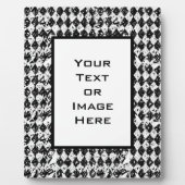 Plaque Photo Black & White Abstract Diamonds (Devant)