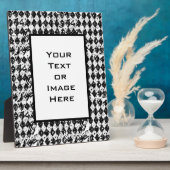 Plaque Photo Black & White Abstract Diamonds (Côté)