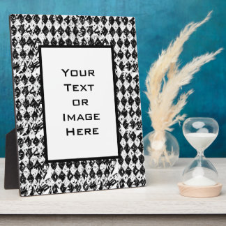 Plaque Photo Black & White Abstract Diamonds